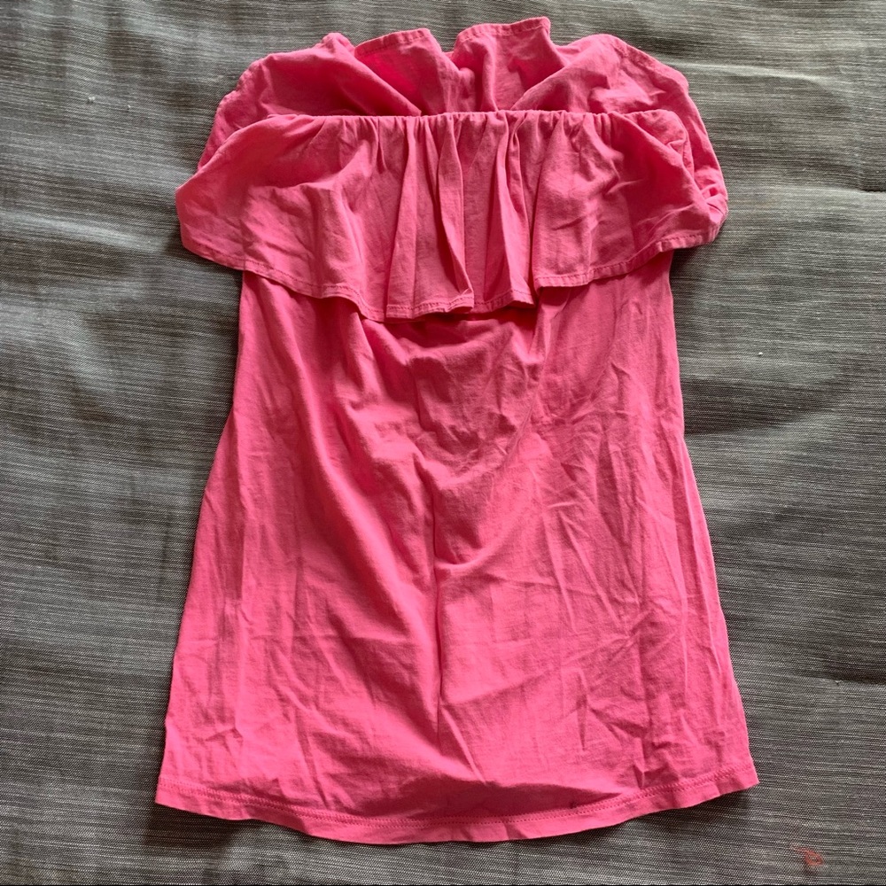 Lilly Pulitzer Ruffle Pink Tube Top